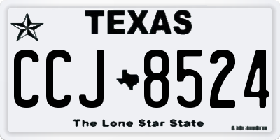 TX license plate CCJ8524