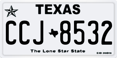TX license plate CCJ8532