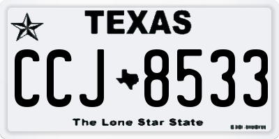 TX license plate CCJ8533