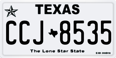 TX license plate CCJ8535