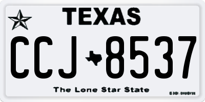 TX license plate CCJ8537