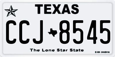 TX license plate CCJ8545