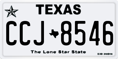 TX license plate CCJ8546