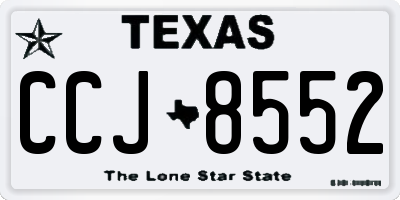 TX license plate CCJ8552