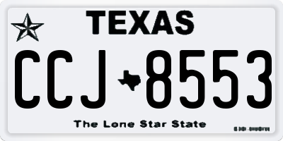 TX license plate CCJ8553