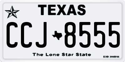 TX license plate CCJ8555