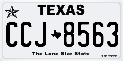 TX license plate CCJ8563