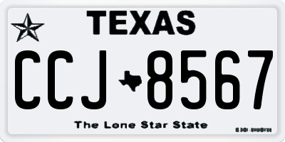 TX license plate CCJ8567