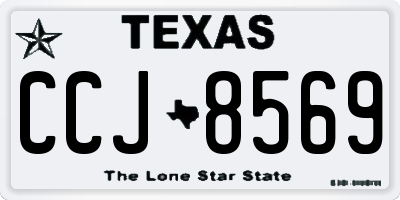 TX license plate CCJ8569