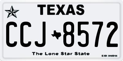 TX license plate CCJ8572