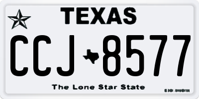 TX license plate CCJ8577