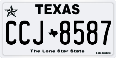 TX license plate CCJ8587