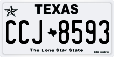 TX license plate CCJ8593
