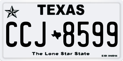 TX license plate CCJ8599
