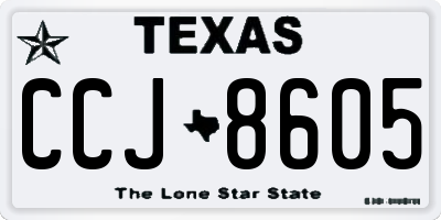 TX license plate CCJ8605