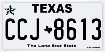 TX license plate CCJ8613