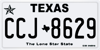 TX license plate CCJ8629