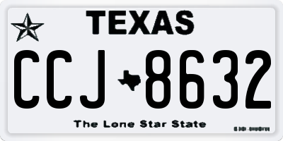TX license plate CCJ8632