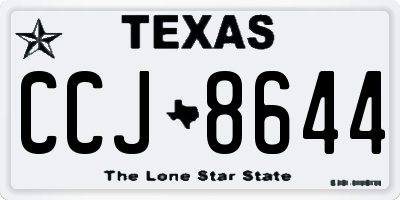 TX license plate CCJ8644