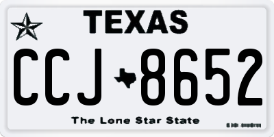 TX license plate CCJ8652