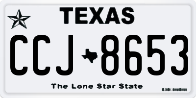 TX license plate CCJ8653