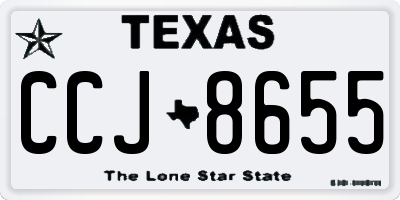 TX license plate CCJ8655