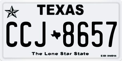 TX license plate CCJ8657