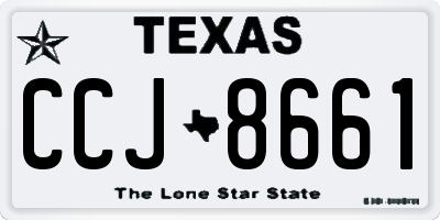 TX license plate CCJ8661