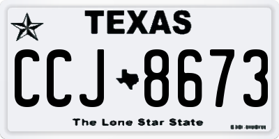 TX license plate CCJ8673