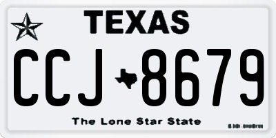 TX license plate CCJ8679