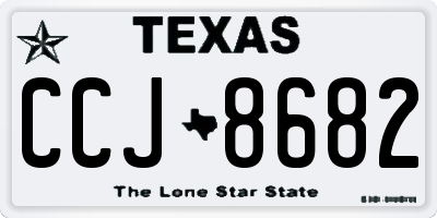 TX license plate CCJ8682