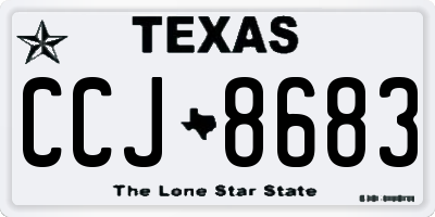 TX license plate CCJ8683