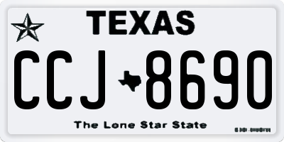TX license plate CCJ8690