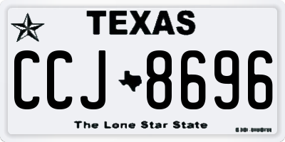 TX license plate CCJ8696