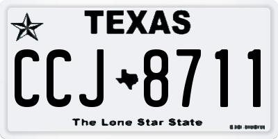 TX license plate CCJ8711