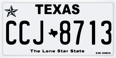 TX license plate CCJ8713