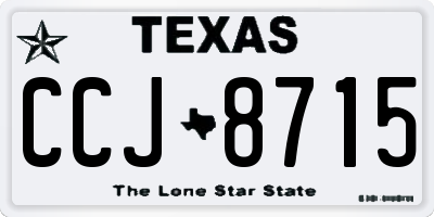 TX license plate CCJ8715