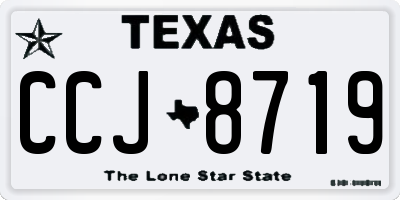 TX license plate CCJ8719