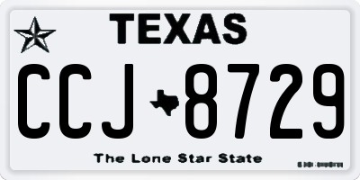 TX license plate CCJ8729