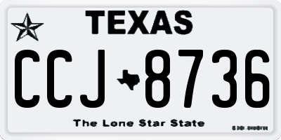 TX license plate CCJ8736