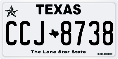 TX license plate CCJ8738
