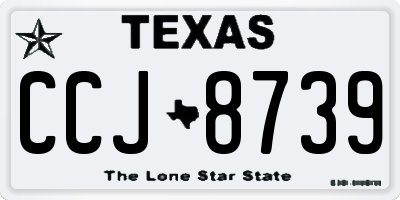 TX license plate CCJ8739