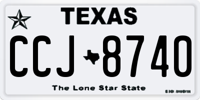 TX license plate CCJ8740