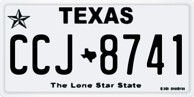 TX license plate CCJ8741
