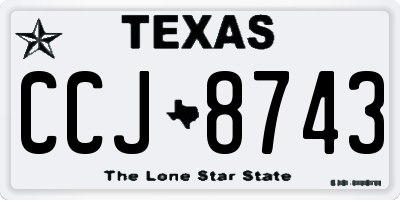 TX license plate CCJ8743