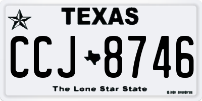 TX license plate CCJ8746