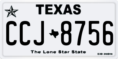 TX license plate CCJ8756
