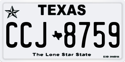 TX license plate CCJ8759
