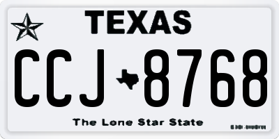 TX license plate CCJ8768