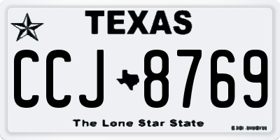 TX license plate CCJ8769